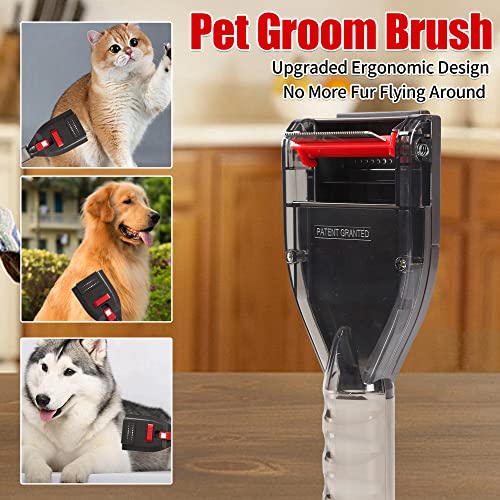 Dog Brush Vacuum Attachment, Shedding Grooming Tool Pet Hair Undercoat Remover, Ideal For Puppy Cat Loose Fur, Groom Comb As Deshedding Groomer, Extension Hose Adapters Fit Most Vacuum Cleaners #TOP7