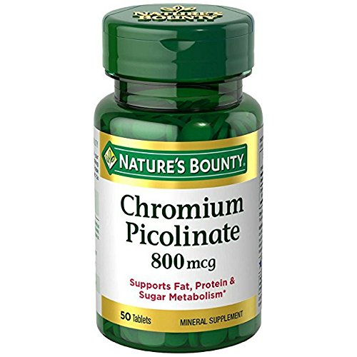 Nature's Bounty Mega Chromium Picolinate 800 mcg tablets 50 ea (Pack of 3)