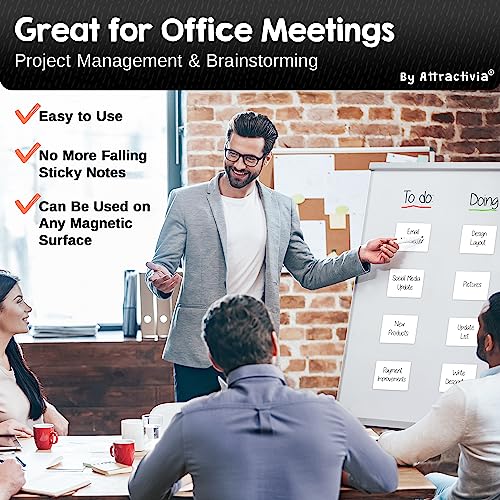 Attractivia Dry Erase Magnetic Labels 3.7 X 2.8 In, Medium Dry Erase Magnets, 20-Pack, White Erasable Write-On Labels, Multipurpose For Office, Education, Home, Whiteboard #TOP4