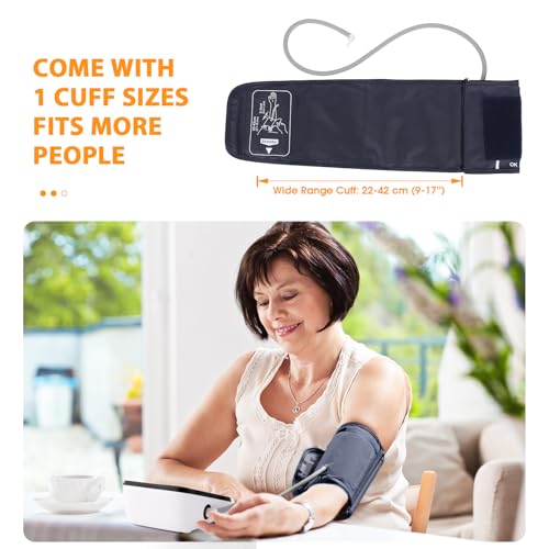 Image of Blood Pressure Machine, Automatic Upper Arm Blood Pressure Monitor with 2x199 Readout, 4.5 Inch Backlit Large Screen Adjustable Large Cuff 9 to 17 Inches - Arrhythmia and Home Hypertension Detector