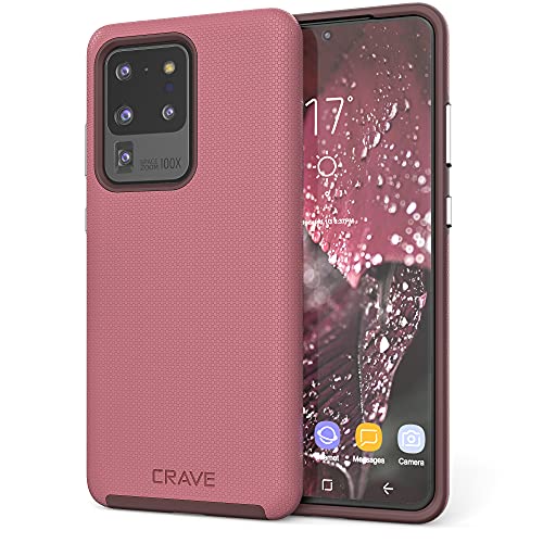 Crave for Samsung Galaxy S20 Ultra Case, Shockproof Protection Dual Layer Case for Samsung Galaxy S20 Ultra 5G (6.9 inch) - Berry