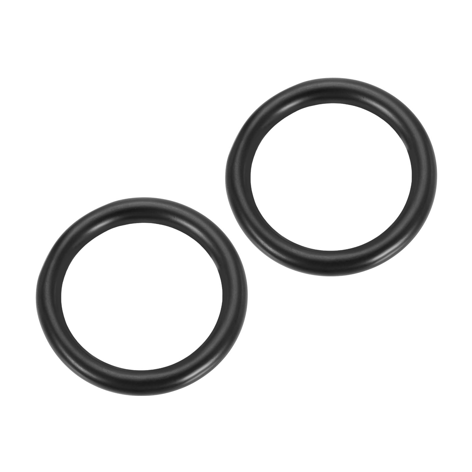 PATIKIL 1.4 Inch Metal O Ring, 2 Pcs Seamless Solid 304 Stainless Steel Rings for DIY Crafts Bags Dream Catcher Dog Leashes Wall Plant Hangers, Black 6mm x 35mm
