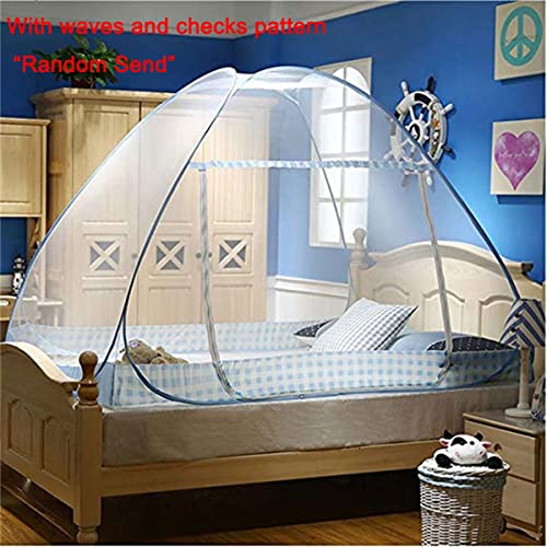 Cdybox Folding Mosquito Net Tent Canopy Curtains For Beds Home Bedroom Decor (Blue, 1.2X2.0M) #TOP1