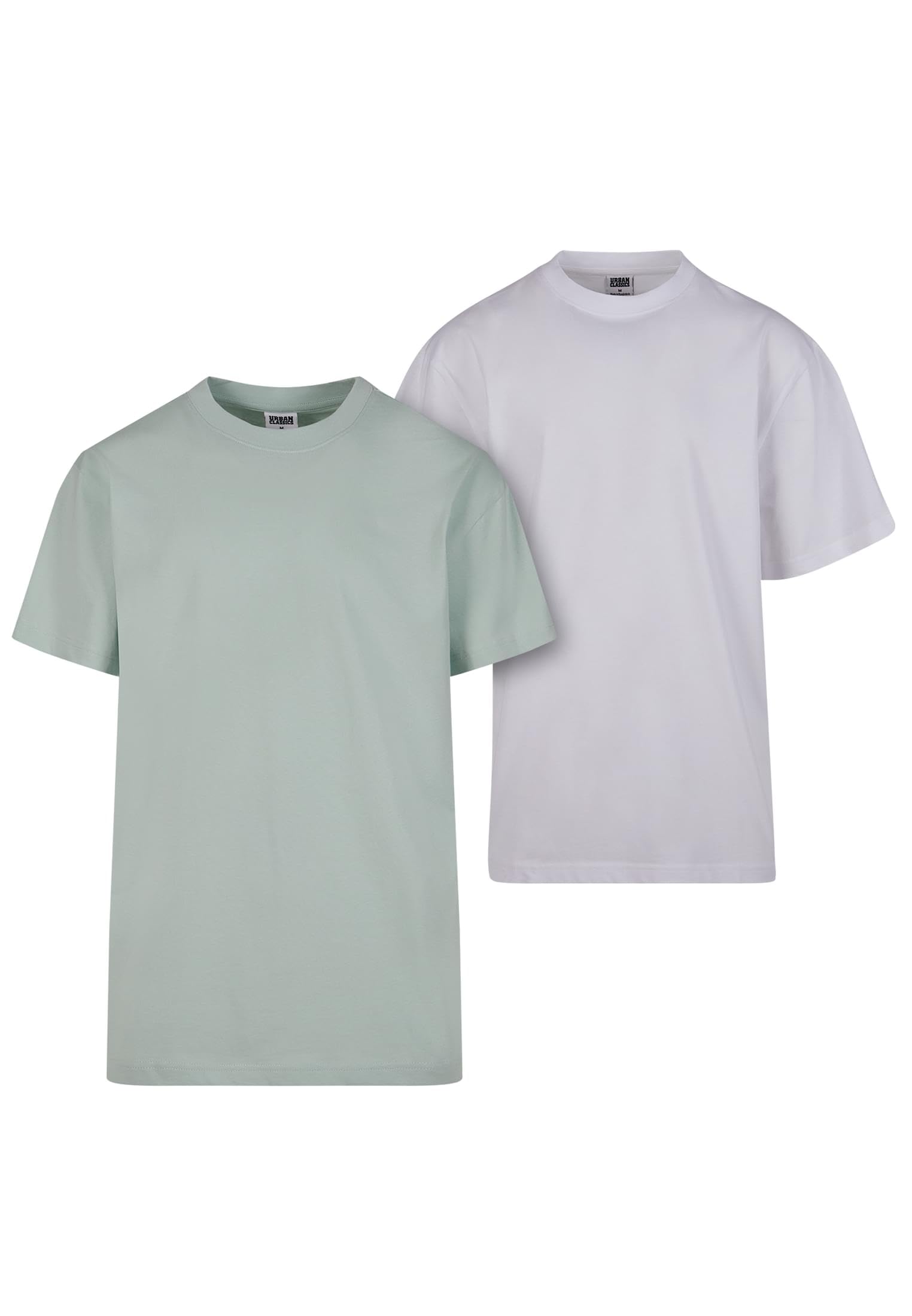 Urban Classics Men's Tb006a-Tall Tee 2-Pack T-Shirt, Frostmint + White, XL