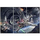 EVENRISING Art Acoustic Panels, 72'x48'x0.4' Sound Absorbing Panels,Better Sound Panels than Soundproof Foam,Self adhesive Soundproof Wall Panels for Recording Studio, Star Wars