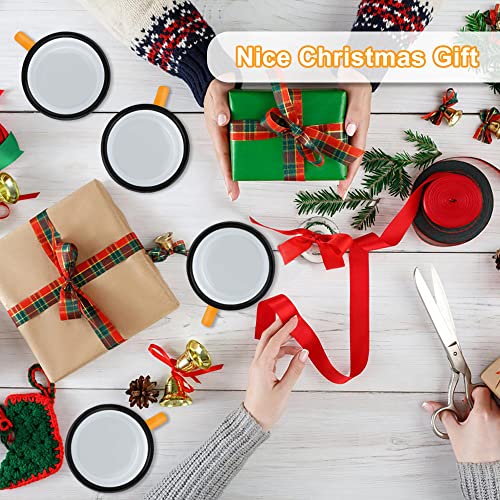 Teamfar Coffee Mug Set Of 6, 12 Oz Enamel Mug Yellow Tea Camp Drinking Cups Mugs Vintage For Camping Picnic Home Use, Non Toxic & Portable, Classic Design & Easy Clean #TOP5