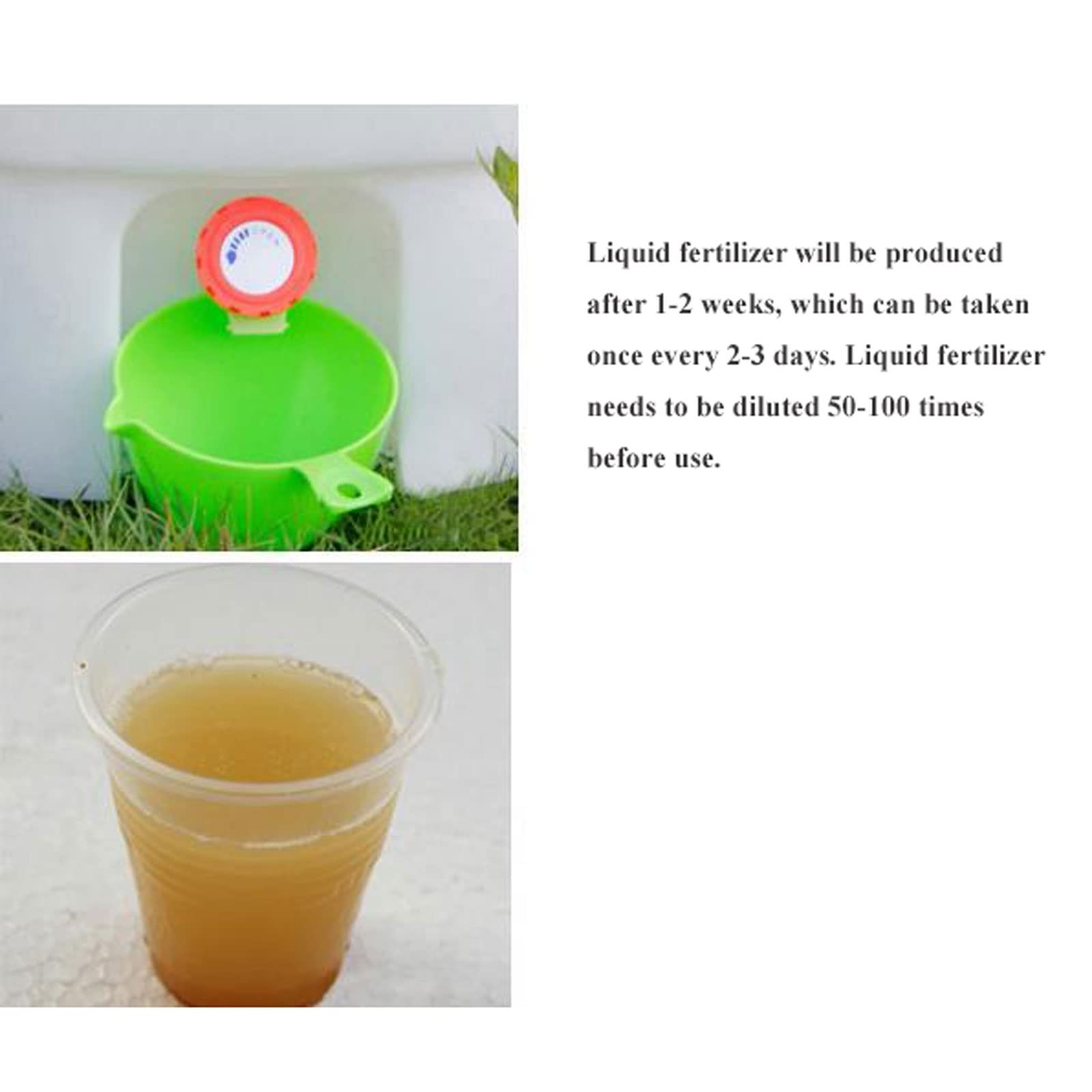 Kompostownik do ogrodu, Plastikowy kompostownik wewnętrzny 20L (5 galonów) na wszystkie pory roku z 1 torbą przyspieszacz kompostu (1 kg/2,2 funta), blat kuchenny pojemnik na kompost kosz na śmieci, ł