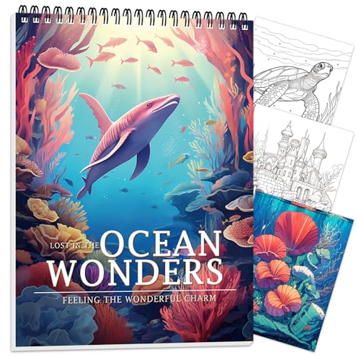 Livre de coloriage pour femme Ocean | Format spirale anti-stress à 30 pages
