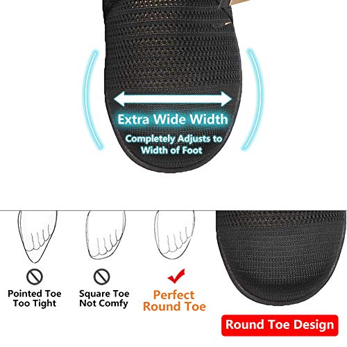 Womens Diabetic Walking Shoes Adjustable Outdoor Sneakers Recovery Easy On Off Strap Wide Width Slippers Comfort for Seniors Elderly Woman Swollen Feet, Edema, Foot Pain3