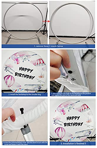 Leowefowa Green Leaves Round Backdrop Cover 6.5Ft Grass Backdrop Greenery Circle Backdrop Stand Cover Safari Baby Shower Gender Reveal Bridal Shower Wedding Anniversary Party Supplies Photo Booth #TOP6