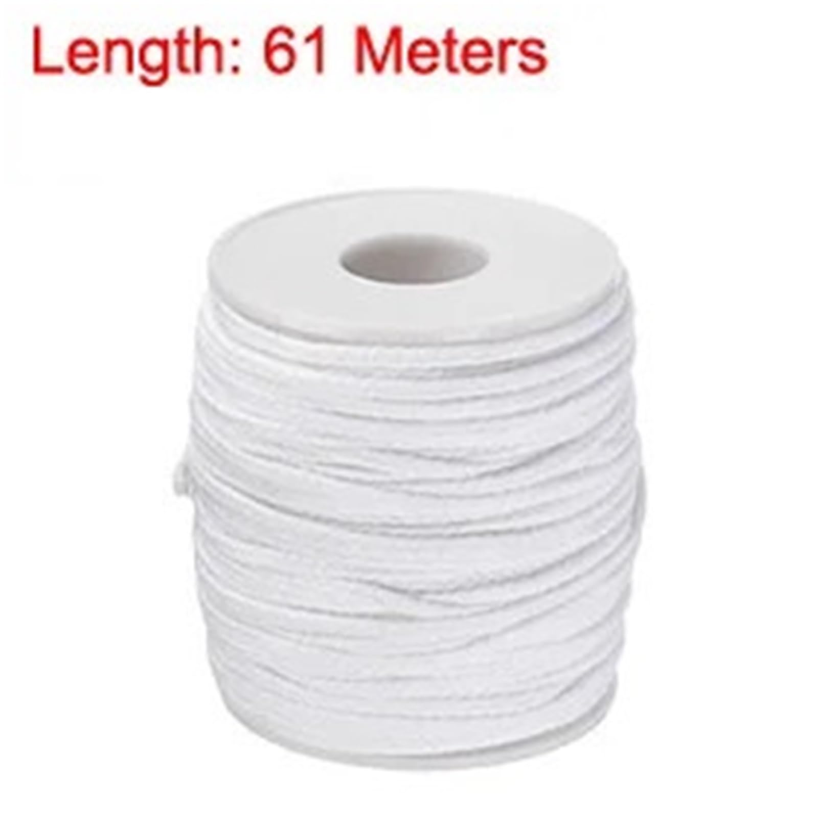 Wymień mocny knot z bawełny 1 rolka 200 stóp, 61 m, płaski bawełniany warkocz, 2,7 mm, knot do świec samodzielnego wyrobu i lamp naftowych