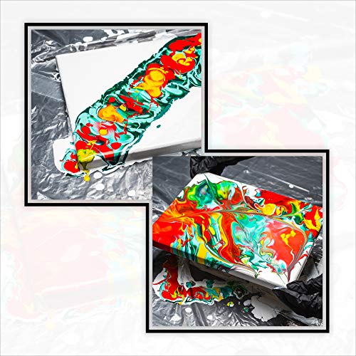 Gencrafts Acrylic Pouring Paint 24 Colors Pre-Mixed High Flow - Ready To Pour - 2 Oz. Bottles - Vibrant Paints For Multi-Surface #TOP5