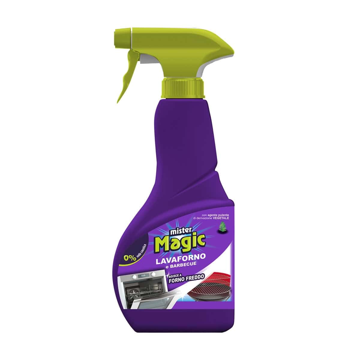 Mr Magic Detergente Lavaforno e Barbecue, Rimuove Grasso e Residui Ostinati, Agisce a Forno Freddo, con Detergente di Origine Naturale, 500 ml