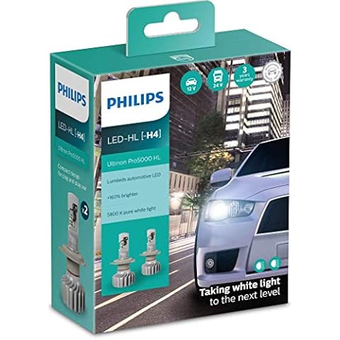 Philips Ultinon Pro5000 H4 LED Headlight Bulbs Cover