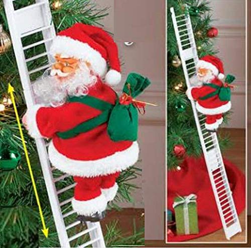 fizzytechPlastic Santa Clause Ladder Musical Show Up & Down, (3.45 Inches, Assorted)