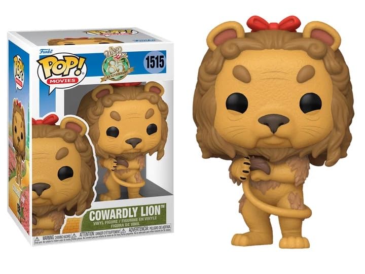 Funko The Wizard of Oz + Pop Protector: Pop! Movies Vinyl Figure 85th Set Bundled with ToyBop Brand Box Protector Collector Case (Cowardly Lion #1515/75973)