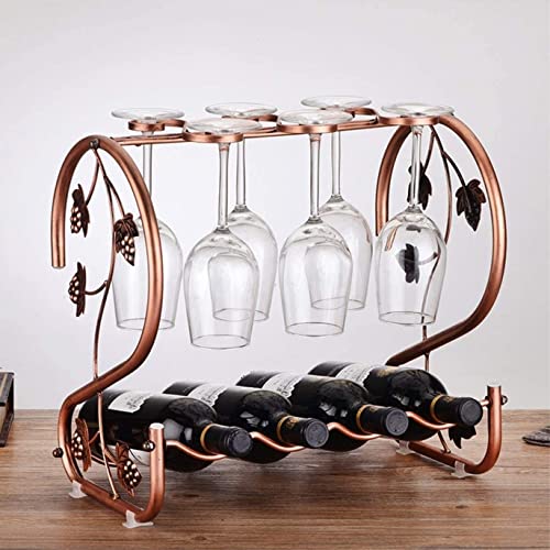Soporte para botellas de vino de hierro, capacidad 4 botellas miniatura 3