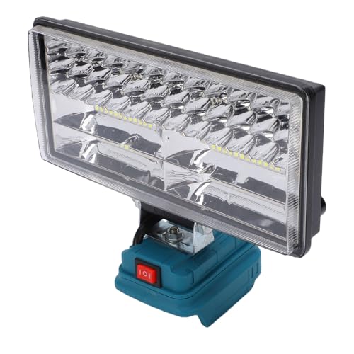 XUMIUZIY Luz de Trabajo LED Inalámbrica, Foco Portátil de 8000lm para Batería de 18V, 2 Niveles, 8 Pulgadas para Acampar