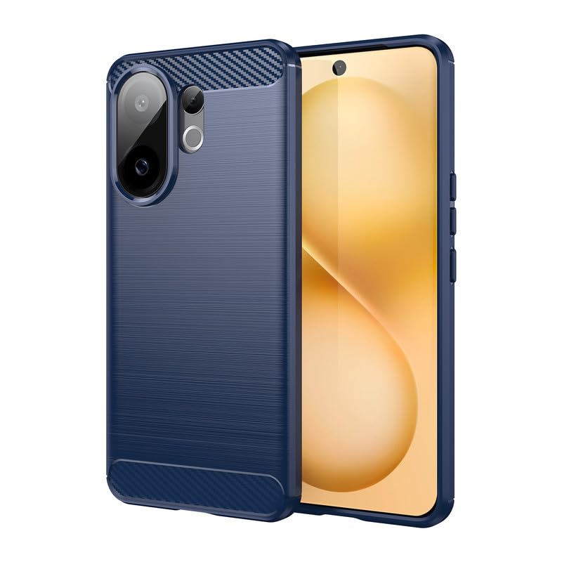 Image of Hybrid Carbon Fiber Back Case for Vivo V60 5G / V60e 5G / T4 Pro 5G (Blue)