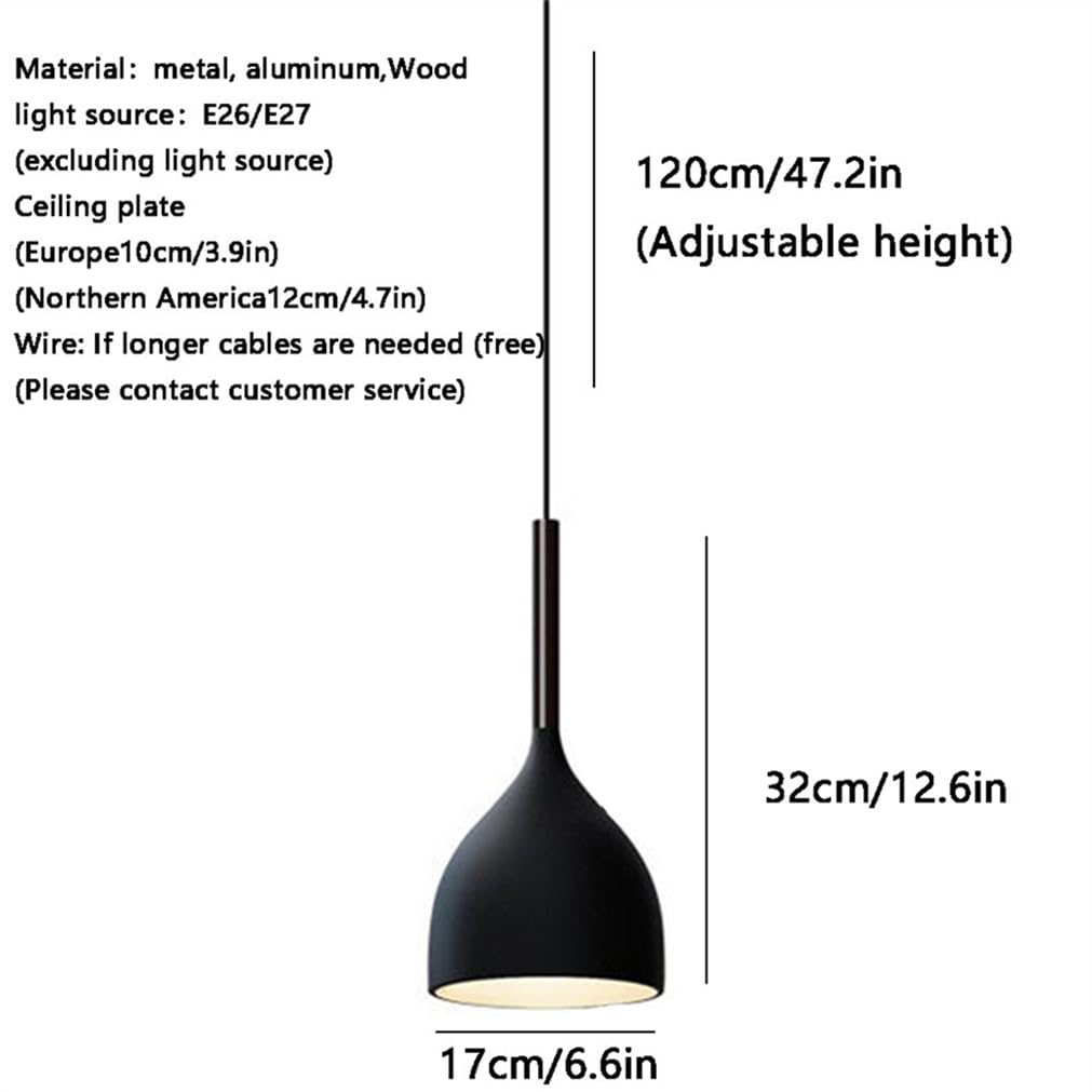 Lampa wisząca 60 W nowoczesna regulowana metalowa lampa sufitowa LED do sypialni na wyspę kuchenną, stół do jadalni aluminiowy klosz i akcesoria