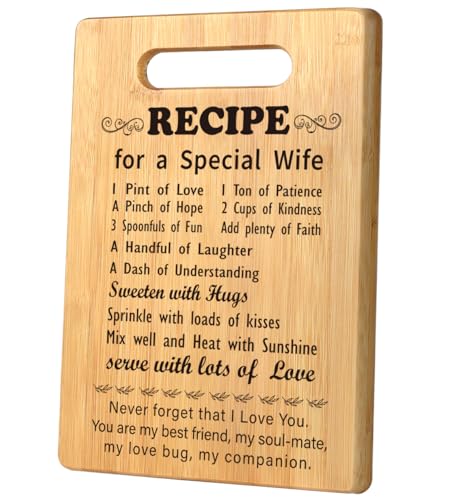 Wife Gifts from Husband, Love Gifts for Wife, Wife Birthday Gift Ideas, Mothers Day Romantic Gifts for Wife to My Wife Gifts, Gifts for Wife Who Has Everything Wife Cutting Board