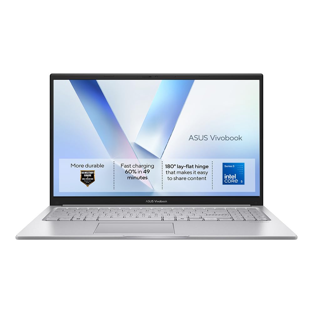ASUS Vivobook 15 X1504MA Laptop | Intel Core 5 315 | 8GB RAM | 256GB SSD | 15.6" (1920x1080) Full HD Screen | Windows