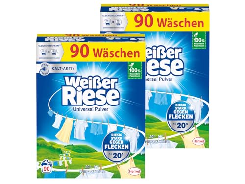 Weißer Riese Universal Pulver 180 Waschladungen (2x 90 WL),...