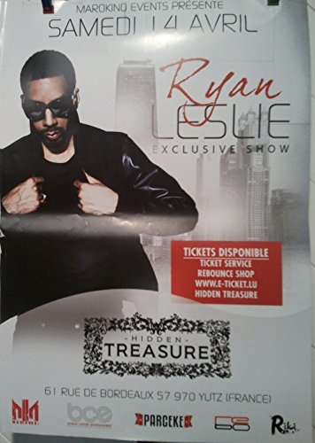 Poster Ryan Leslie 40x60 cm de collection décoration murale musique R&amp;B