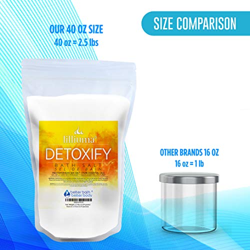 Detoxify Bath Salt 40 Ounces Mediterranean Sea Salt with Peppermint, Frankincense, and Lemon Essential Oils, Detox Bath with Natural Ingredients - Image 4