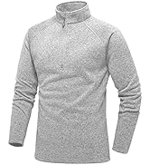 Rdruko Men's Quarter Zip Fleece Sweater Jacket Long Sleeve Thermal Knitted Pullover