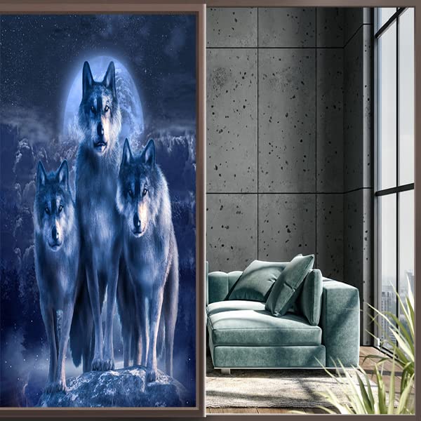 Vinilo decorativo para ventana Horror Wolves 23.6x35.4 in miniatura 4