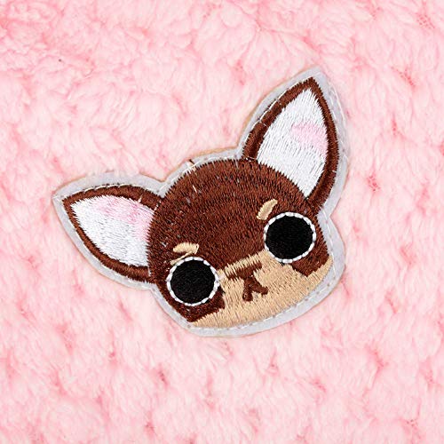 SELMAI Pullover für Kleine Hunde Mittelgroße Weich Warm Flauschiger Kleider Welpe Chihuahua Mantel Dackel Plüsch Kleidung Katzen Haustiere Tägliche Tragen Winddichtes Kaltes Wetter Winter Rosa M