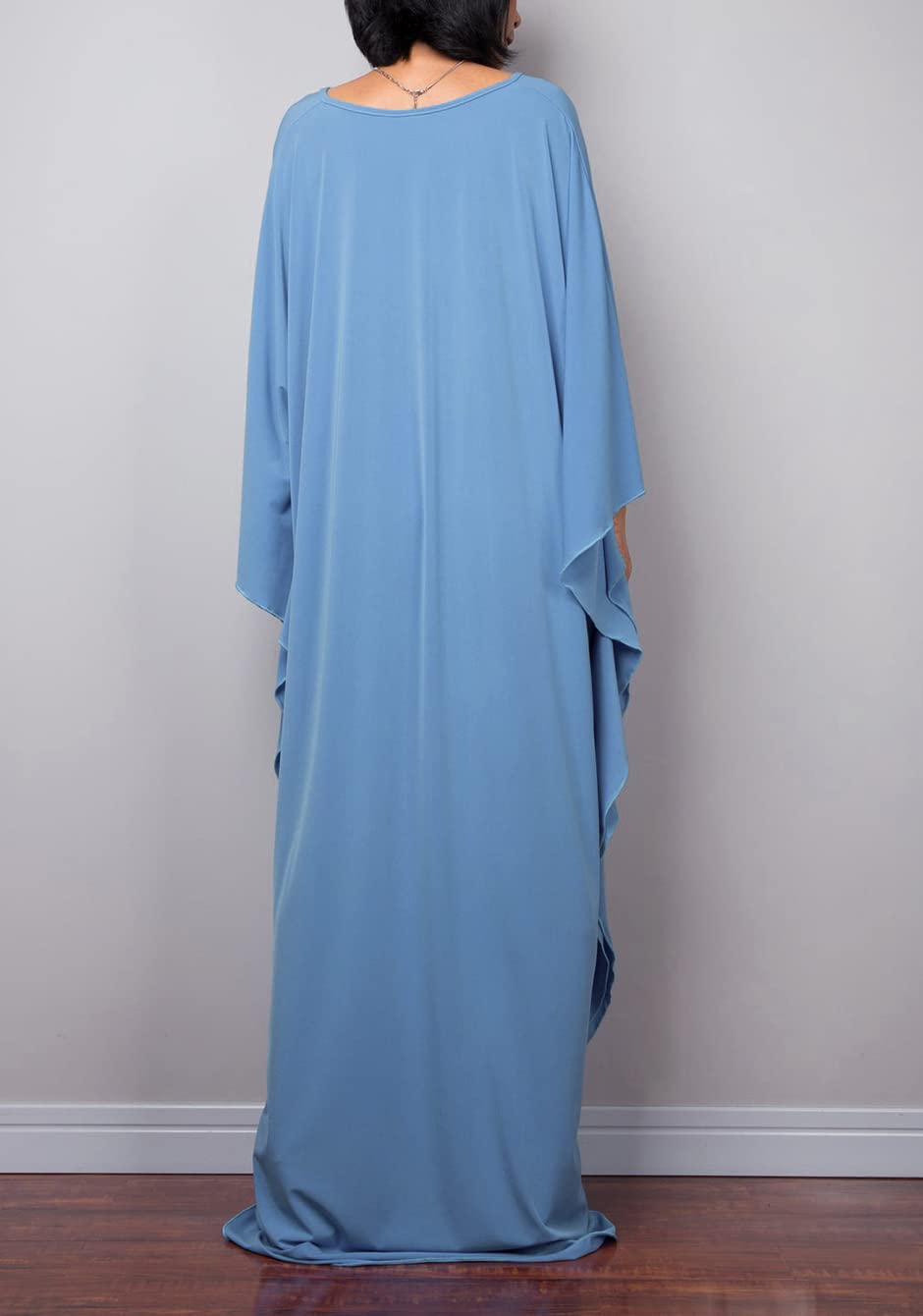 JFAN Caftan Vestido de Playa Mujer Largo Kaftan Vestidos Scollo a V Talla Grande Kimono de Verano Maxi Pareo para Mujer