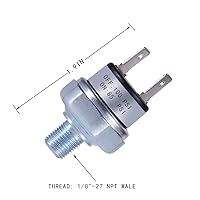 Vista 4 de Interruptor de presión de aire 85-100 PSI 1/8"-27 NPT DC 24V 12V Compresor de aire 100PSI DC