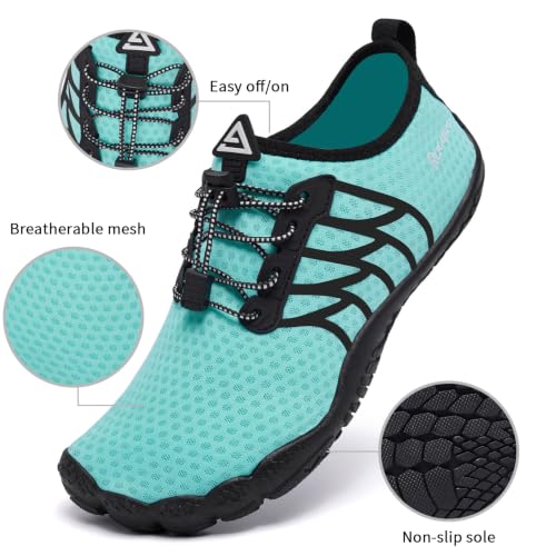 Image of Racqua Water Shoes Quick-Dry Swim Shoes Breathable Lightweight Beach Shoes Pool Barefoot Aqua for Women Men