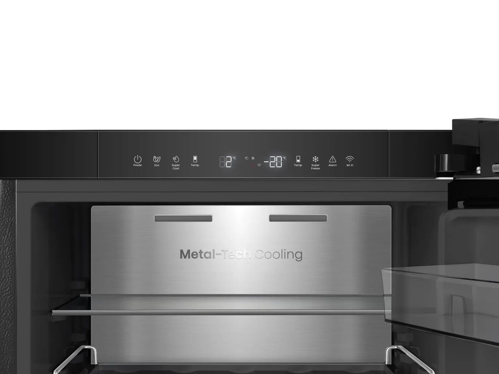 Hisense RB5K330GSFC połączenie chłodzenia/wolnostojące/idealne dopasowanie/ciemne wnętrze/klasa efektywności energetycznej C/35 dB/No Frost/pojemność 330 l/WiFi/Metal Tech/Multi Airflow/wys. x szer