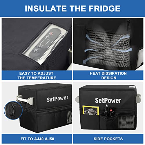 Image of Setpower Insulated Protective Cover for AJ40 or AJ50 Portable Refrigerator Freezer, suitable for AJ40 AJ50 Both, Flexible Model