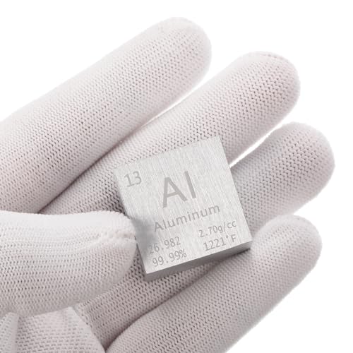 Image of PATIKIL 1 Inch Aluminum Cube Metal Element High Density Block Pure Periodic Magnesium Block for Element Collections Teacher Lab Scientific Experiment, 25.4 mm