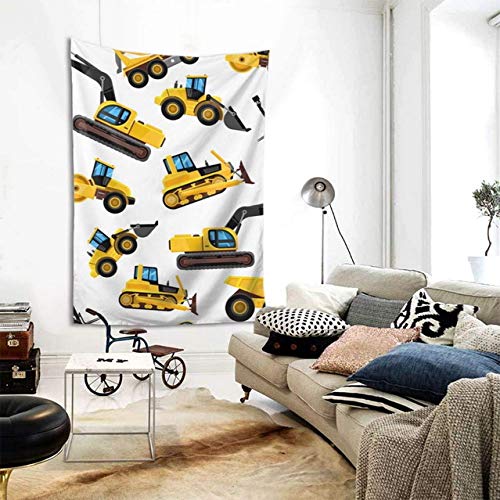 image for JJLIN Heavy Machinery Vehicles Pattern Wall Hanging Tapestries Wall De