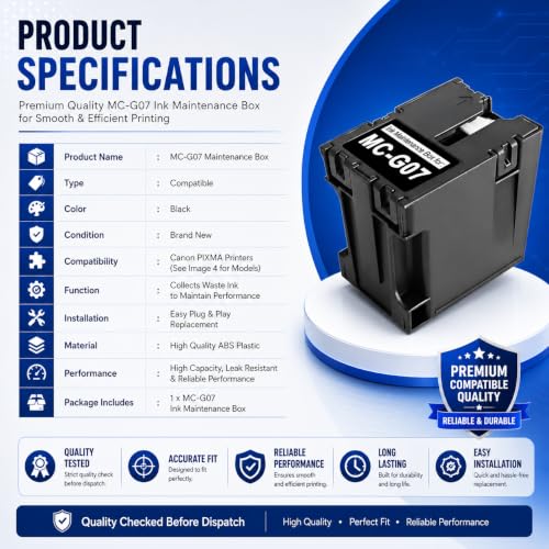 Image of VERENA MC-G07 Maintenance Box Replacement for Canon G3390, G3880, G3881, G3890, G3891, G3480, G3481, G4891, G3780, G4780 Printers
