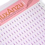 MuxAnzu extensión de pestañas de color 5D Filas de Pestañas Prefabricadas Tallo corto Abanicos Prefabricados Naturales C/D Rizo Azul Rosa Morado Marrón pestañas postizas(Morado,5D 0.10 D 8-15MIXED)