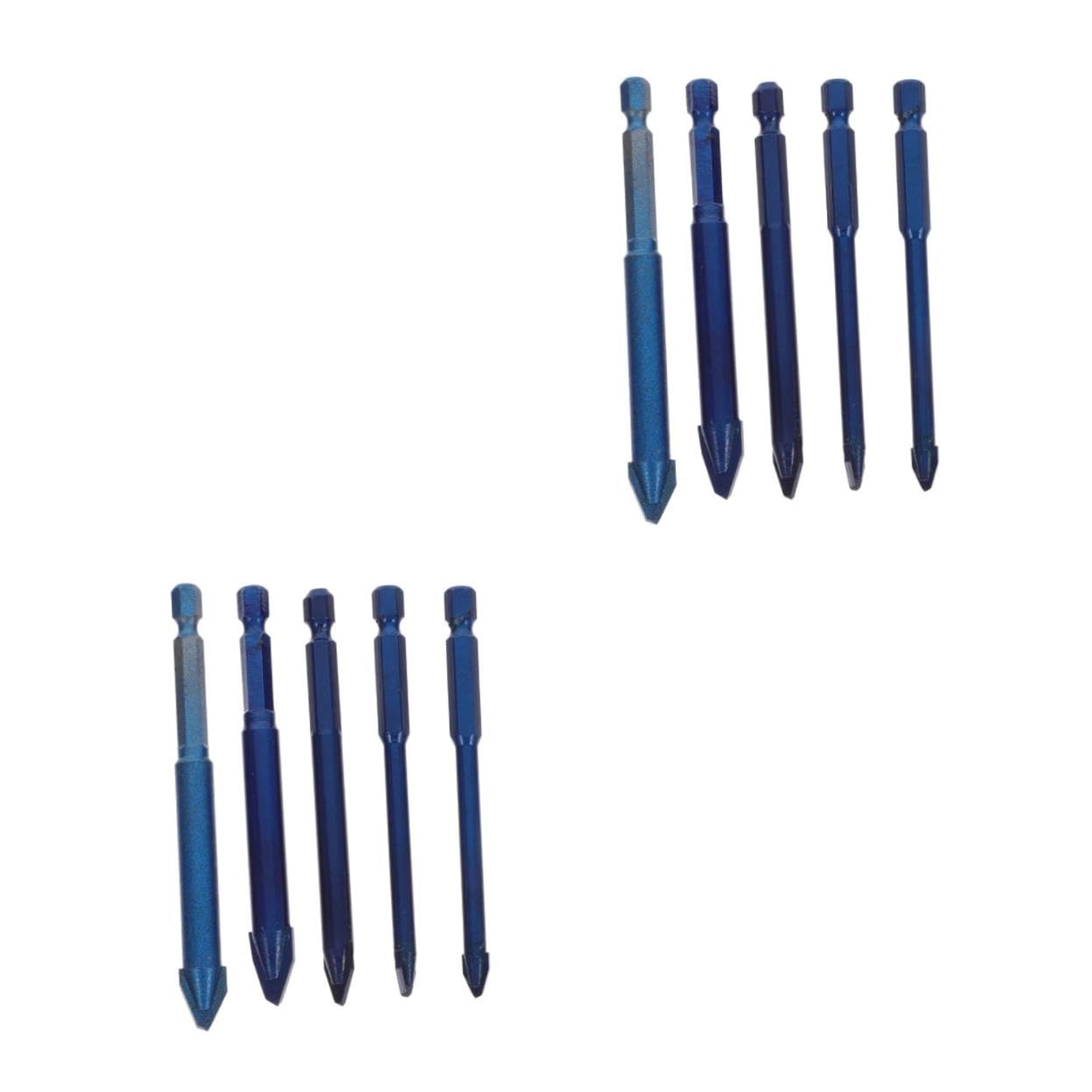 Lurrose 2 Set Punta Da Trapano Eccentrica Punta Centrale Bitto Di Trapano in Piastrelle Punte Per Porcellana Punte Da Trapano Per Muratura Per Mattoni Carburo Di Tungsteno 5 Pezzi*2