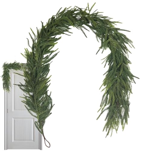 Guirlande de Noël extérieure artificielle, décoration cheminée et porte