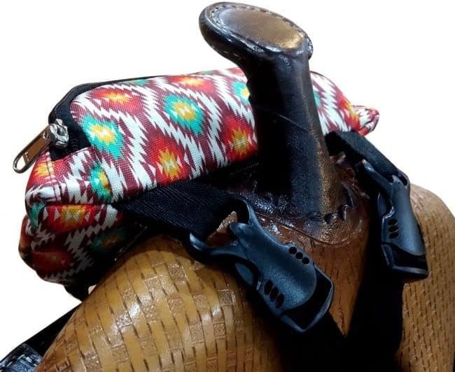 Showman Aztec Print Insulated Nylon Saddle Pouch