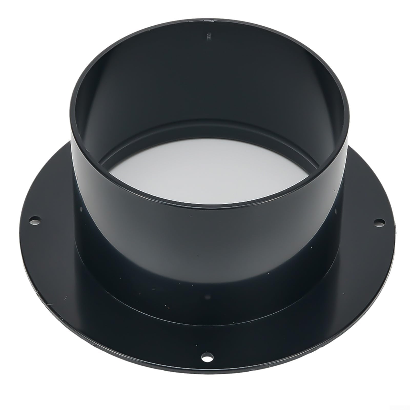Black ABS Straight Pipe Flange Connector 150mm Wall Mount(4inch（100mm）)
