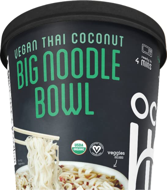 OCEANS HALO Organic Vegan Thai Coconut Big Noodle Bowl, 4.02 OZ