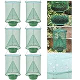 6 Pack Spotted Lanternfly Fly Traps Waterproof Ranch Fly Traps Bags Outdoor Hanging Reusable Flies Catcher with Bait Tray Effective Way to Catch Lantern Flies and Nymphs for Family Farm Garden Barn