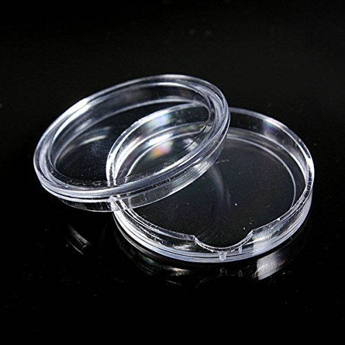 10 cápsulas transparentes redondas para monedas 26 mm miniatura 3