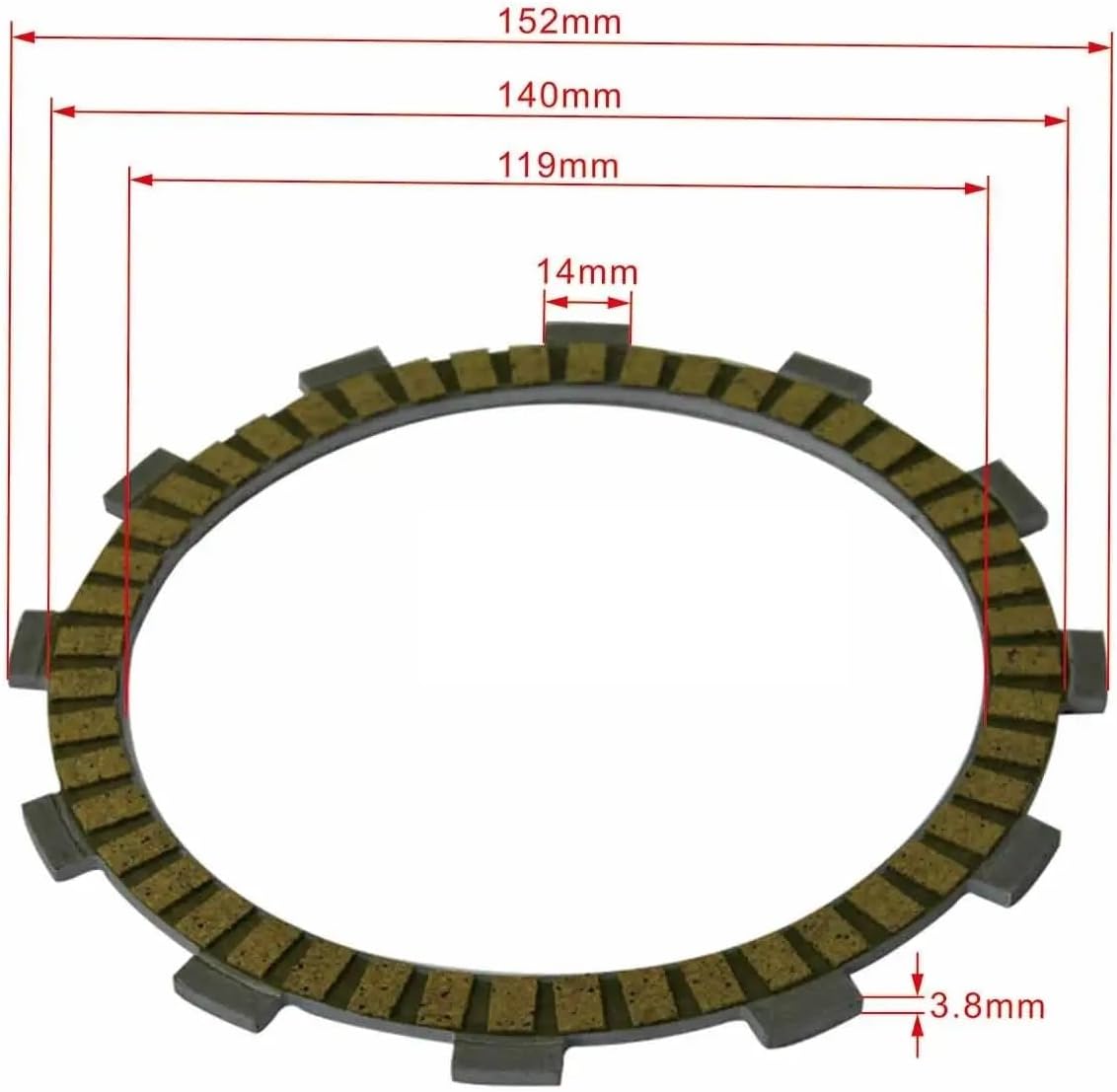 Clutch Friction Plate Kit Motorcycle Friction Clutch Disc Plates 10PC for CB1300 97-04 VTR1000F for Firestorm 01-03 for Superhawk 98-05 XL1000V for Varadero