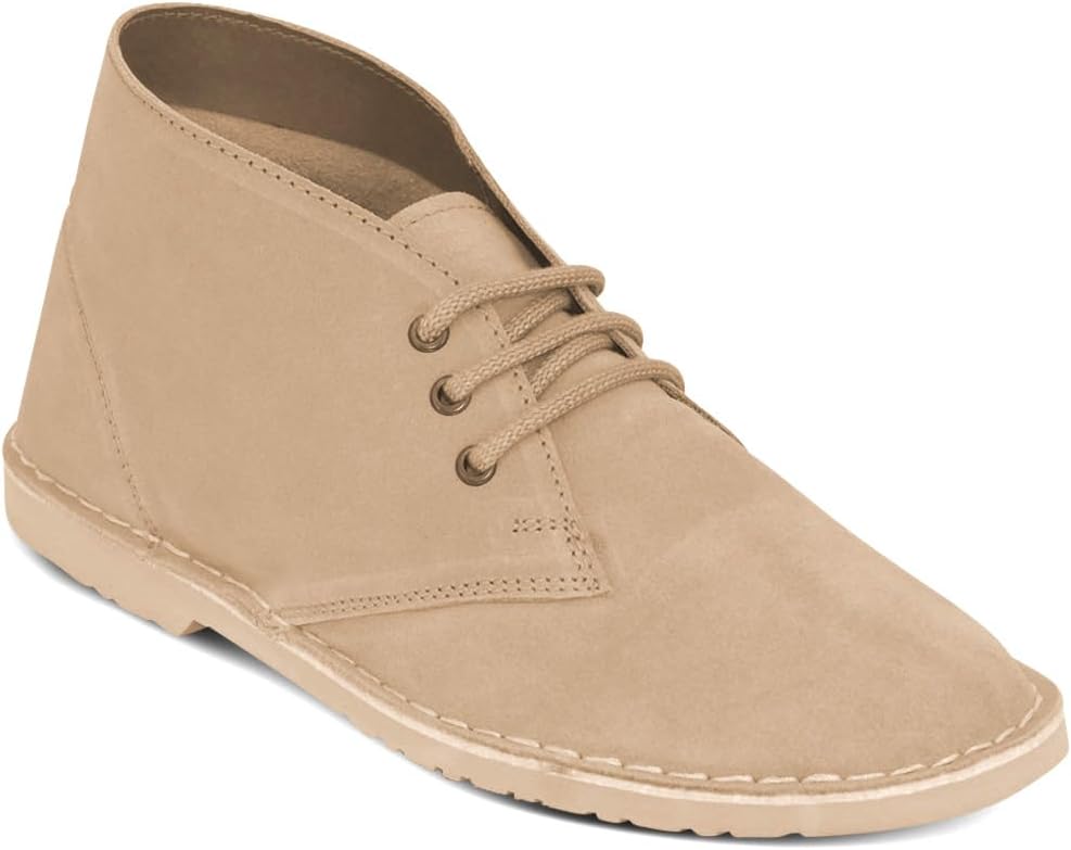 Chums Men's Men's Wide Suede Desert Boots, Wide-Fit Comfortable Casual Ankle Boots For Everyday
